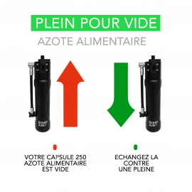Plein pour vide Recharge Capsule Azote Alimentaire